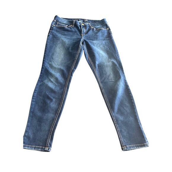 Seven7 leggings Jeans Womens Size 12 /14 Dark Wash Denim - Picture 1 of 10
